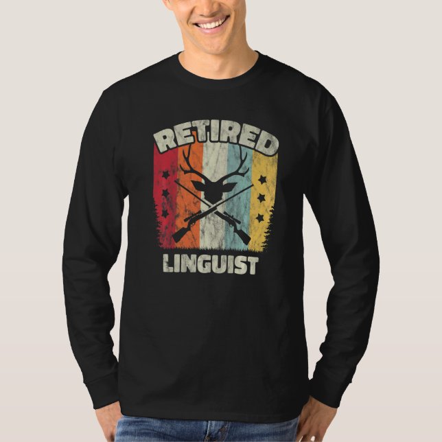 Pension Pensionerad Lingvist T Shirt (Framsida)