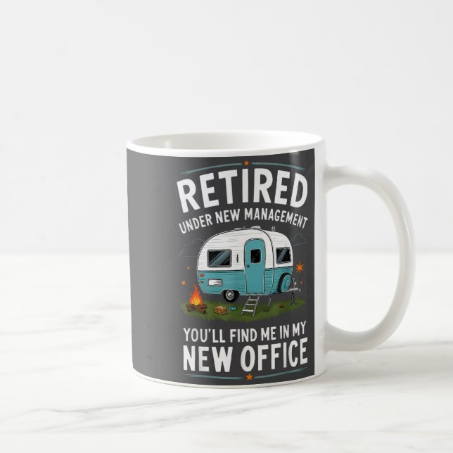 Pension Pensionerad Rolig Camper Camp Camping  Kaffemugg (Höger)