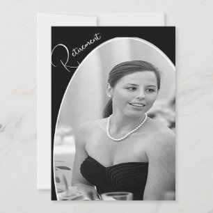 Pension Photo Black and White Elegant Chic Inbjudningar