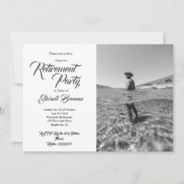 Pension Photo Chic Black and White Snyggt Inbjudningar