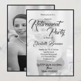 Pension Photo Elegant Black and White Snyggt Inbjudningar