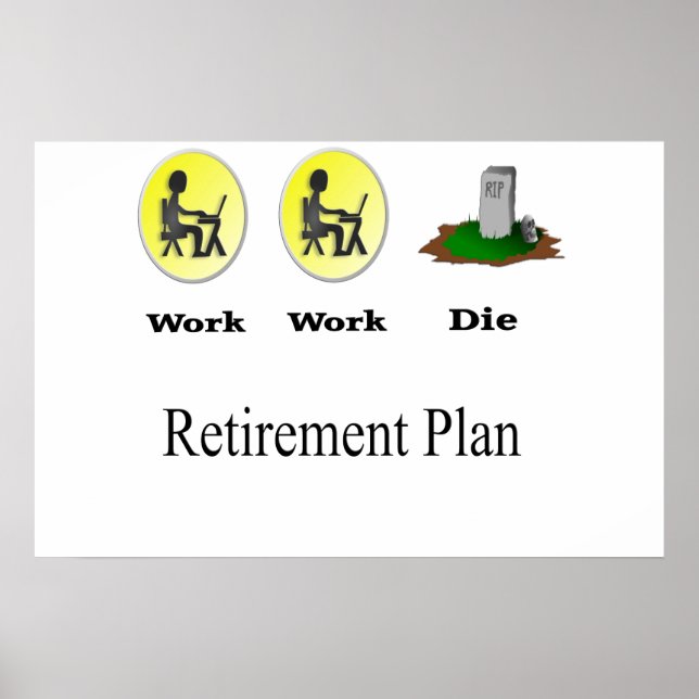 Pension-plan: Arbete, arbete, Poster (Framsidan)