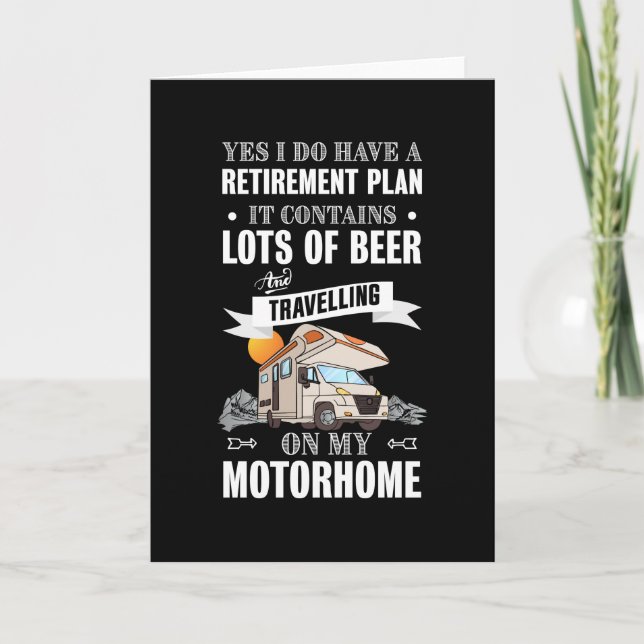 Pension Plan Beer Motorhome Gift Kort (Framsida)