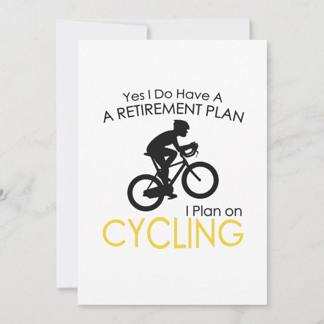 Pension-plan - ett roligt cykelcykelcykelcykelns R Kort (Framsida)