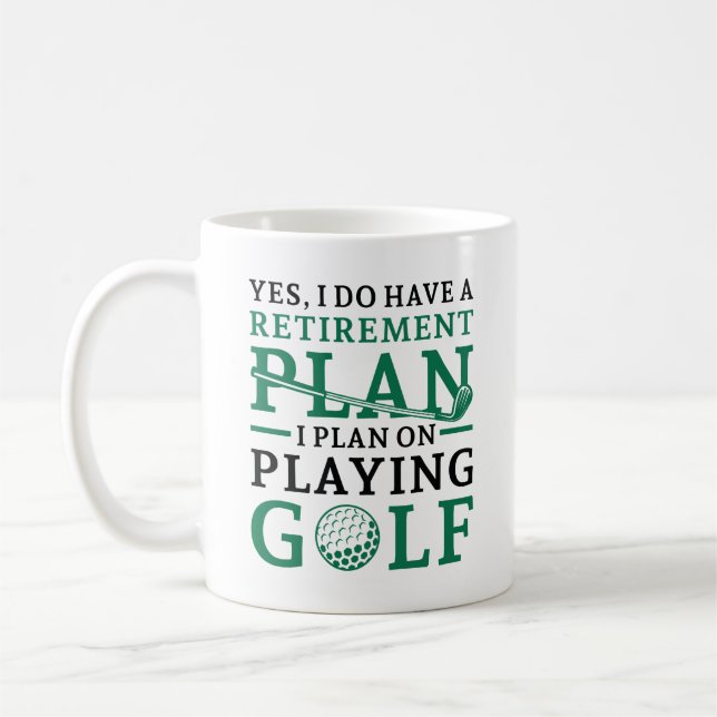 Pension Plan Golf Kaffemugg (Vänster)