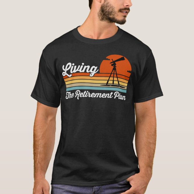 Pension Plan Himlar Observation Telescope Astronom T Shirt (Framsida)