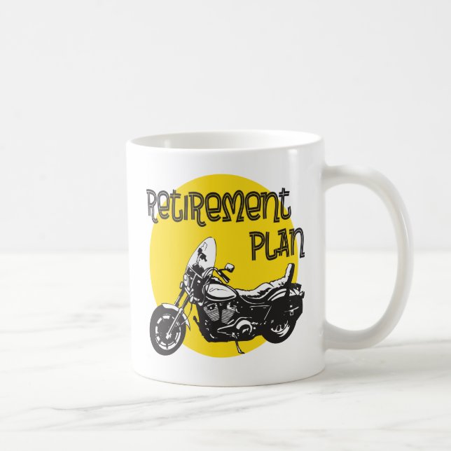 Pension-plan med motorcykel Teckning Kaffemugg (Höger)
