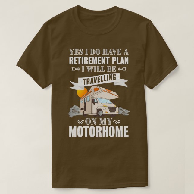 Pension-plan på väg på min motorhem RV Owne T Shirt (Design framsida)