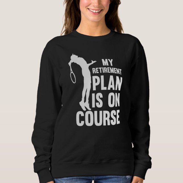 Pension Plan Retrött Tennis Player Coach T Shirt (Framsida)
