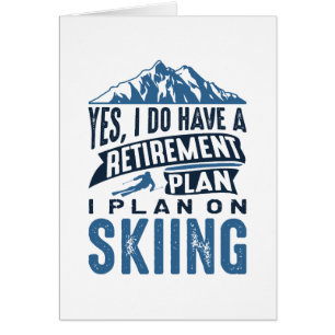 Pension Plan Skiing Hälsningskort