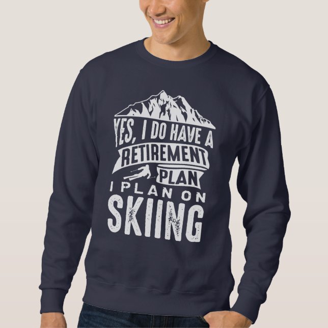 Pension Plan Skiing Lång Ärmad Tröja (Framsida)