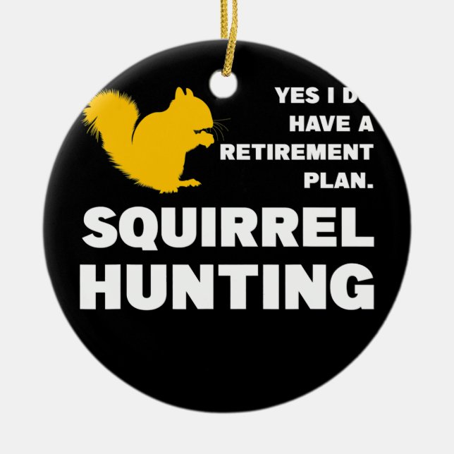 Pension plan Squirrel Hunting Squirrel Hunting Julgransprydnad Keramik (Framsidan)