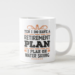 Pension Plan Vatten skiing Gift Funny Jumbo Mugg