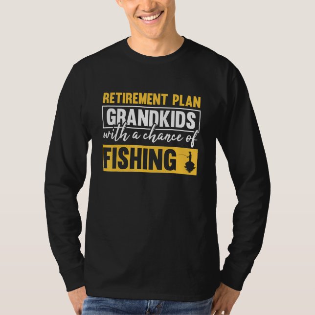 Pension-planen Barnbarn med möjlighet till fiske T Shirt (Framsida)