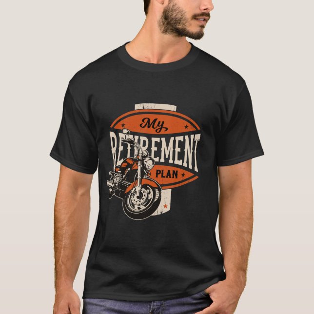 Pension-planen Biker Gift Motorcle Rider Gift T Shirt (Framsida)