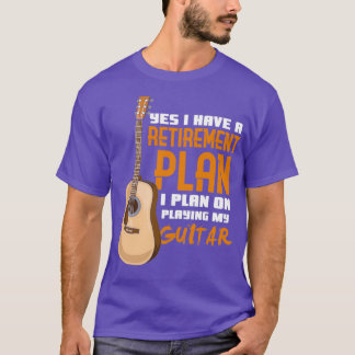 Pension-planen Guitar Player Ord T Shirt