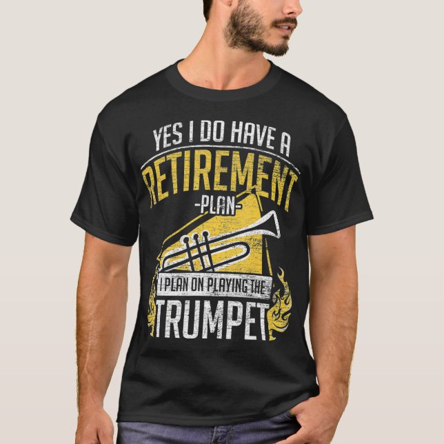 Pension-planen som spelar trumpet t shirt (Framsida)