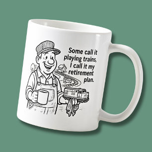 Pension-planen - Tåg-drivrutin Kaffemugg