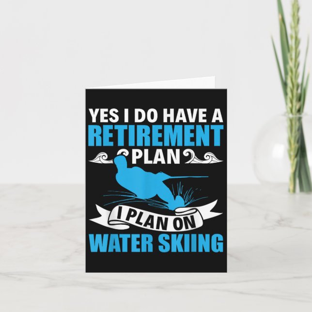 Pension-planen Vatten Skier Vatten Ski Waterskiing Kort (Framsida)