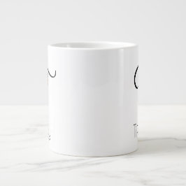 Pension-presentarbetsgivarens monogram vattenfärg jumbo mugg