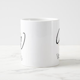Pension-presentarbetsgivarens monogram vattenfärg jumbo mugg