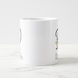 Pension-presentarbetsgivarens monogram vattenfärg jumbo mugg