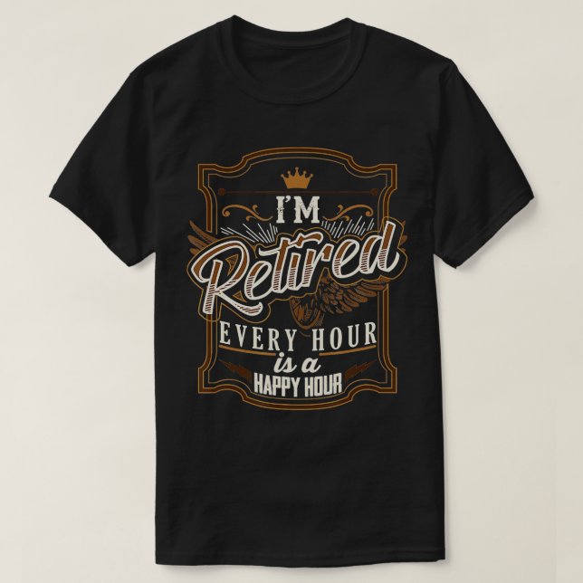 Pension presenterar för manar Funny Im Retrött T Shirt (Design framsida)