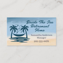 Pension QR-koder för hemmet Beach Handflatan Träd Visitkort