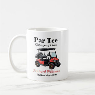 Pension Red Golf Cart Par Tee Kaffemugg