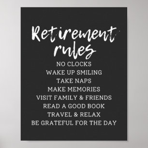 Pension Regler-tecken, Pension gift-tecken Poster