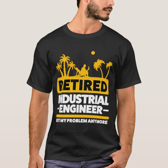 Pension Retiree Engineering Retrött Industrial T Shirt (Framsida)