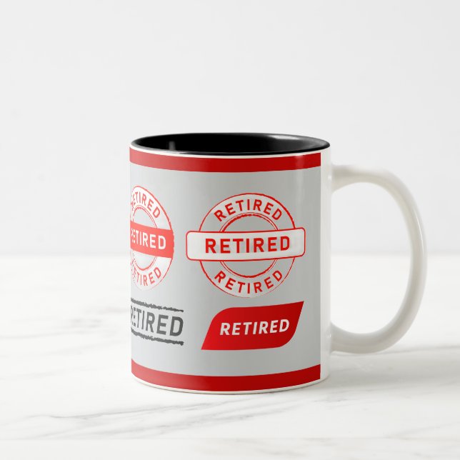 Pension! Retiree Gift Two-Tone Coffee Mugg (Höger)