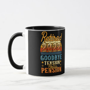 Pension Retrött Adjö Hej Pensionspension Mugg