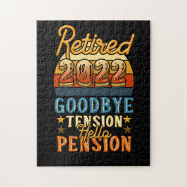 Pension Retrött Adjö Hej Pensionspension Pussel