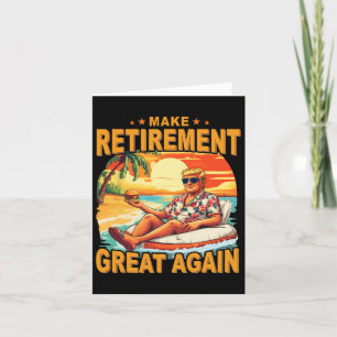 Pension Retrött Beach Retiring 2025 Trump Underbar Kort
