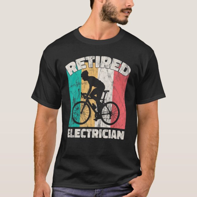 Pension Retrött Electrician T Shirt (Framsida)