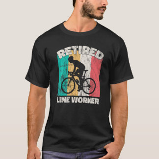 Pension Retrött Line Worker T Shirt