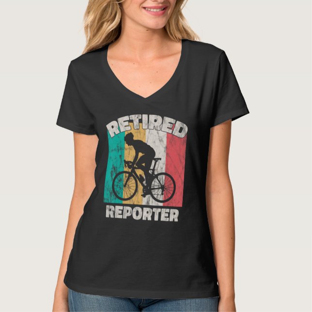 Pension Retrött Reporter T Shirt (Framsida)