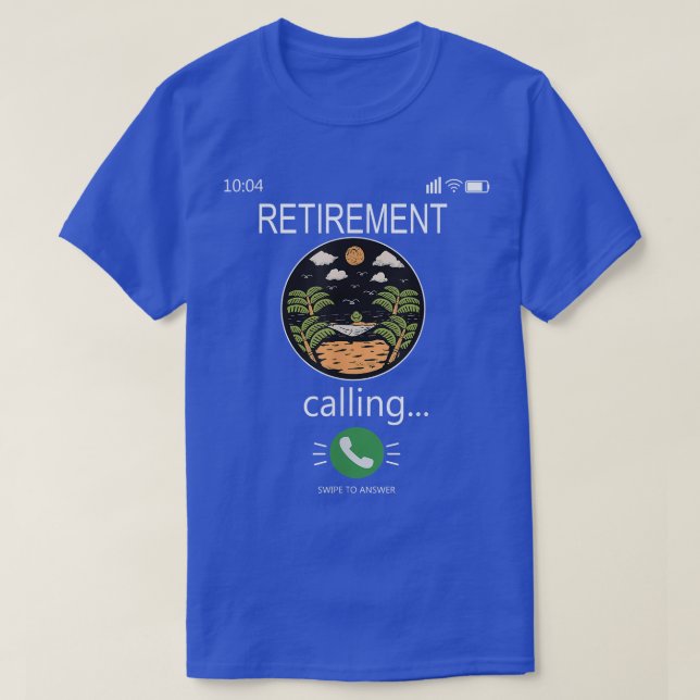 Pension ringer upp ett Mobilt samtal till en funge T Shirt (Design framsida)