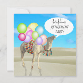 Pension Roligt Desert Camel Balloons Colorful Inbjudningar