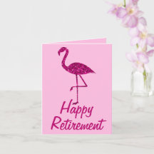 Pension rosa flamingo Anpassningsbar Hälsning