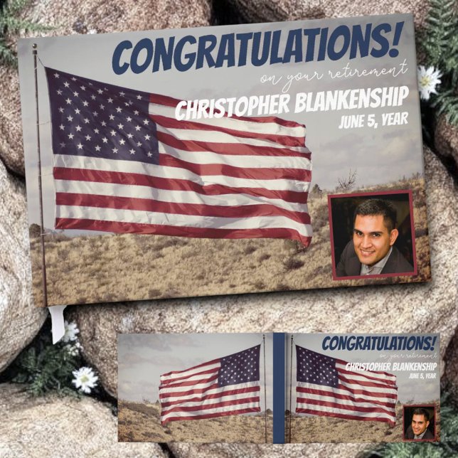 Pension Rustic American Flagga Photo Gästböcker (Guestbook template with cover and front and back view.)