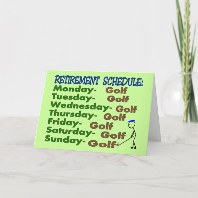 Pension Schedule GOLFER Helgkort (Framsida)