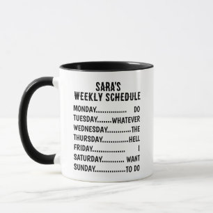 Pension Schedule Mugg - Personlig Humor Uni