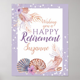 Pension Seashell Coral Lila Poster