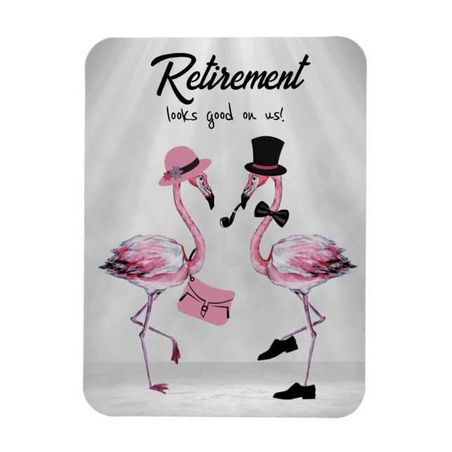 Pension ser bra ut på oss! Chic Classy Flamingo Magnet (Vertikal)