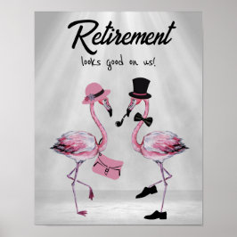 Pension ser bra ut på oss! Chic Classy Flamingo Poster