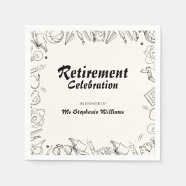 Pension skollärare Firande Party Pappersservett