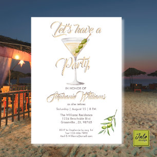Pension, sommarcocktail Party Inbjudningar