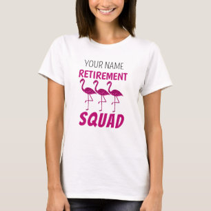 Pension Squad rosa flamingo Anpassningsbar pension T Shirt